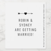 minimalistisch | Aankondiging Verloving | Wijnetik Wijn Etiket (Enkel label)