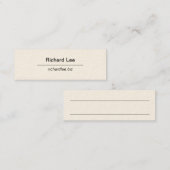 Minimalistisch aanpasbaar mini visitekaartje (Voorkant / Achterkant)