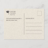Minimalistisch aardtoon Afstuderen Briefkaart (Achterkant)