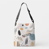 Minimalistisch, abstract, aanpasbaar crossbody tas (Achterkant)