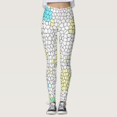 Minimalistisch Abstract Bleek kunstdekleteltextiel Leggings (Voorkant)