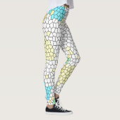 Minimalistisch Abstract Bleek kunstdekleteltextiel Leggings (Rechts)