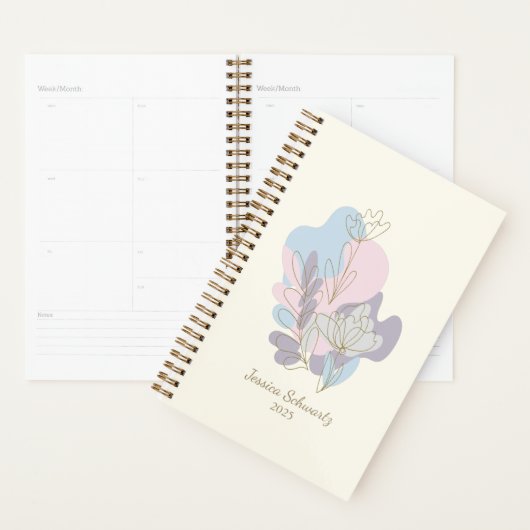 Minimalistisch Abstract deegboek op maat Planner (Display)