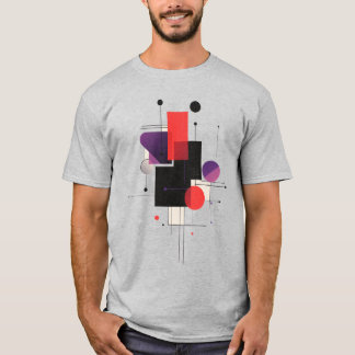 Minimalistisch Abstract geometrisch T-shirt voor m