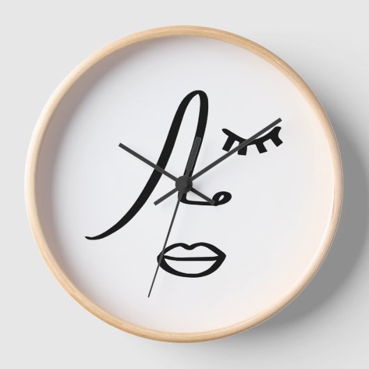 Minimalistisch Abstract gezicht modern kunstontwer (Voorkant)