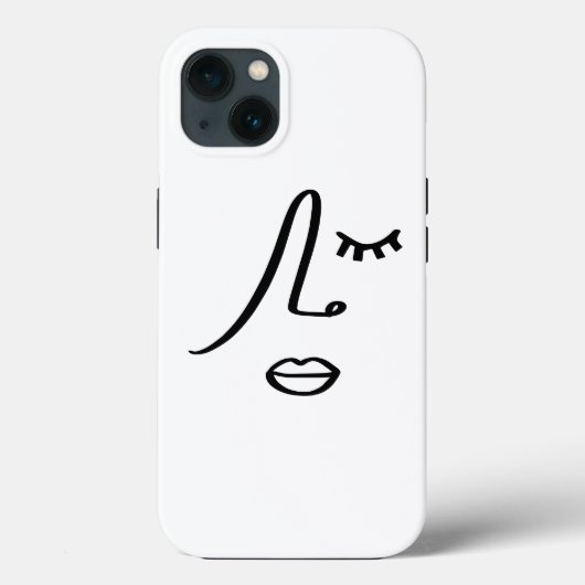 Minimalistisch Abstract gezicht modern kunstontwer Case-Mate iPhone Case (Achterkant)
