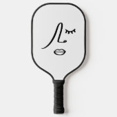 Minimalistisch Abstract gezicht modern kunstontwer Pickleball Paddle (Voorkant)
