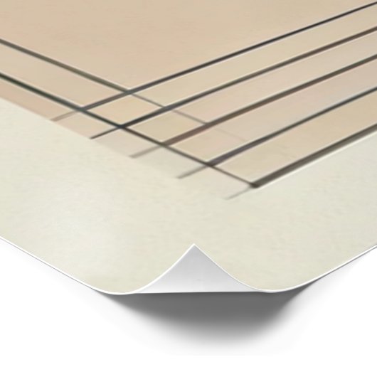 Minimalistisch Abstract glanzend Poster Perfect Poster (Hoek)