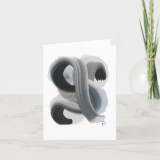 Minimalistisch Abstract kunstwerk gevouwen bedankk Bedankkaart