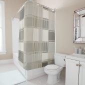 Minimalistisch Abstract met geometrisch patroon Douchegordijn (In situ)