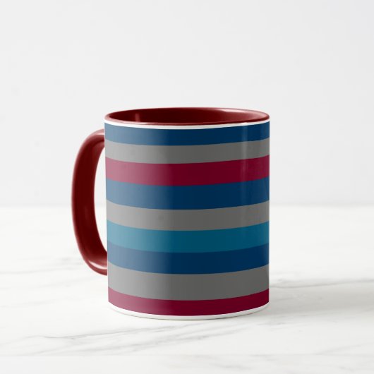 Minimalistisch abstract modern lijnenpatroon mok (Voorkant links)