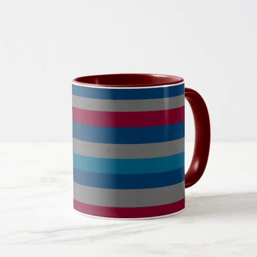 Minimalistisch abstract modern lijnenpatroon mok (Voorkant rechts)