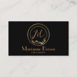 Minimalistisch Abstract modern zwart Visitekaartje