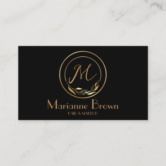 Minimalistisch Abstract modern zwart Visitekaartje (Voorkant)