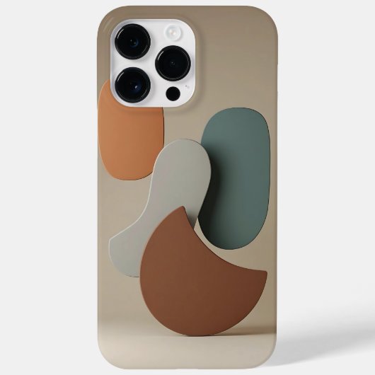 Minimalistisch Abstract Ontwerp Aardetinten Case-Mate iPhone Case (Achterkant)