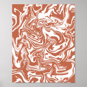 Minimalistisch abstract ontwerp met terracotta tin poster