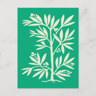 Minimalistisch Abstract Plant silhouet Briefkaart