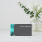 Minimalistisch abstract QR groen grijs Visitekaart Visitekaartje (Staand voorkant)