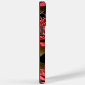 Minimalistisch Abstract rood- en goudpatroon, aang Case-Mate iPhone Case (Achterkant / Rechts)