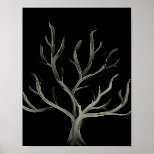 Minimalistisch Abstract Tree Wall Art Poster (Voorkant)