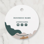 Minimalistisch Abstract Verpakkingsbedrijf Label o (Achterkant)