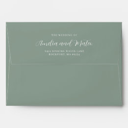 Minimalistisch adres van de Uitnodiging van de Wed Envelop