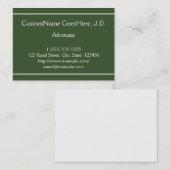 Minimalistisch Advocate Visitekaartje (Voorkant / Achterkant)