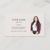 Minimalistisch Afbeelding Foto Professioneel Moder Visitekaartje (Voorkant)