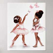 Minimalistisch afro black ballerina modern voorbee