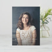 Minimalistisch AFSTUDEERDER fotograaf uitnodiging (Staand voorkant)