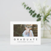 minimalistisch Afstudeerder | Uitnodiging voor fot (Staand voorkant)