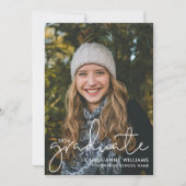 Minimalistisch Afstudeerscript Middelbare School Aankondiging (Voorkant)