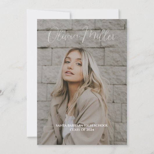 Minimalistisch Afstuderen Aankondiging Modern Afst (Voorkant)