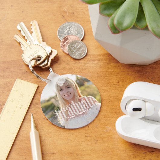 Minimalistisch Afstuderen Afbeelding Eenvoudige mo Sleutelhanger (Bureau)