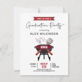 Minimalistisch Afstuderen BBQ-partij bij Red Fun S Kaart (Voorkant)