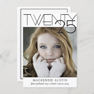 Minimalistisch Afstuderen   Classic Script Afstude Aankondiging