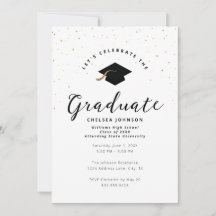 Minimalistisch Afstuderen Faux Gold Glitter