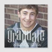 Minimalistisch Afstuderen Modern Simple Photo Magn (Voorkant)