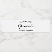 Minimalistisch Afstuderen op maat Waterfles Etiket (Enkel label)