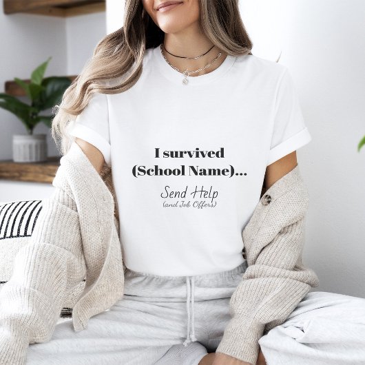 minimalistisch Afstuderen T-shirt