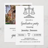 Minimalistisch afstuderen van de de fotowet van he aankondiging (Voorkant / Achterkant)