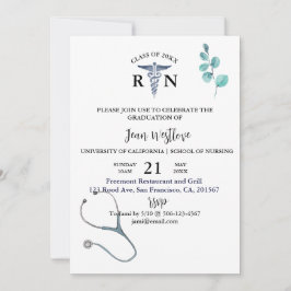 Minimalistisch Afstuderen van de verpleegschool Kaart