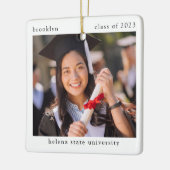 Minimalistisch Afstuderen van foto's Keramisch Ornament (Links)