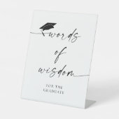 Minimalistisch Afstuderen van Wijsheid Reclamebord Met Voetstuk (Voorkant)