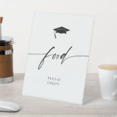 Minimalistisch Afstuderen voedsel voetstuk teken Reclamebord Met Voetstuk (Insitu)