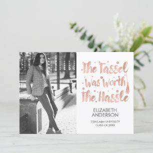 Minimalistisch Afstuderen voor foto's en tassel Aankondiging