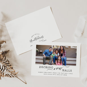 Minimalistisch afvallen van nieuwe zalen Bewegende Feestdagenkaart