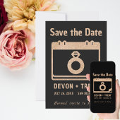 Minimalistisch agendapunt Opslaan datum Save The Date