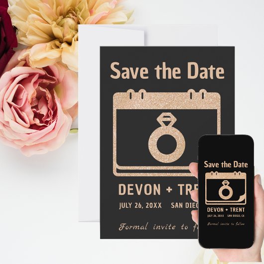 Minimalistisch agendapunt Opslaan datum Save The Date