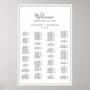Minimalistisch alfabetisch zetdiagram poster